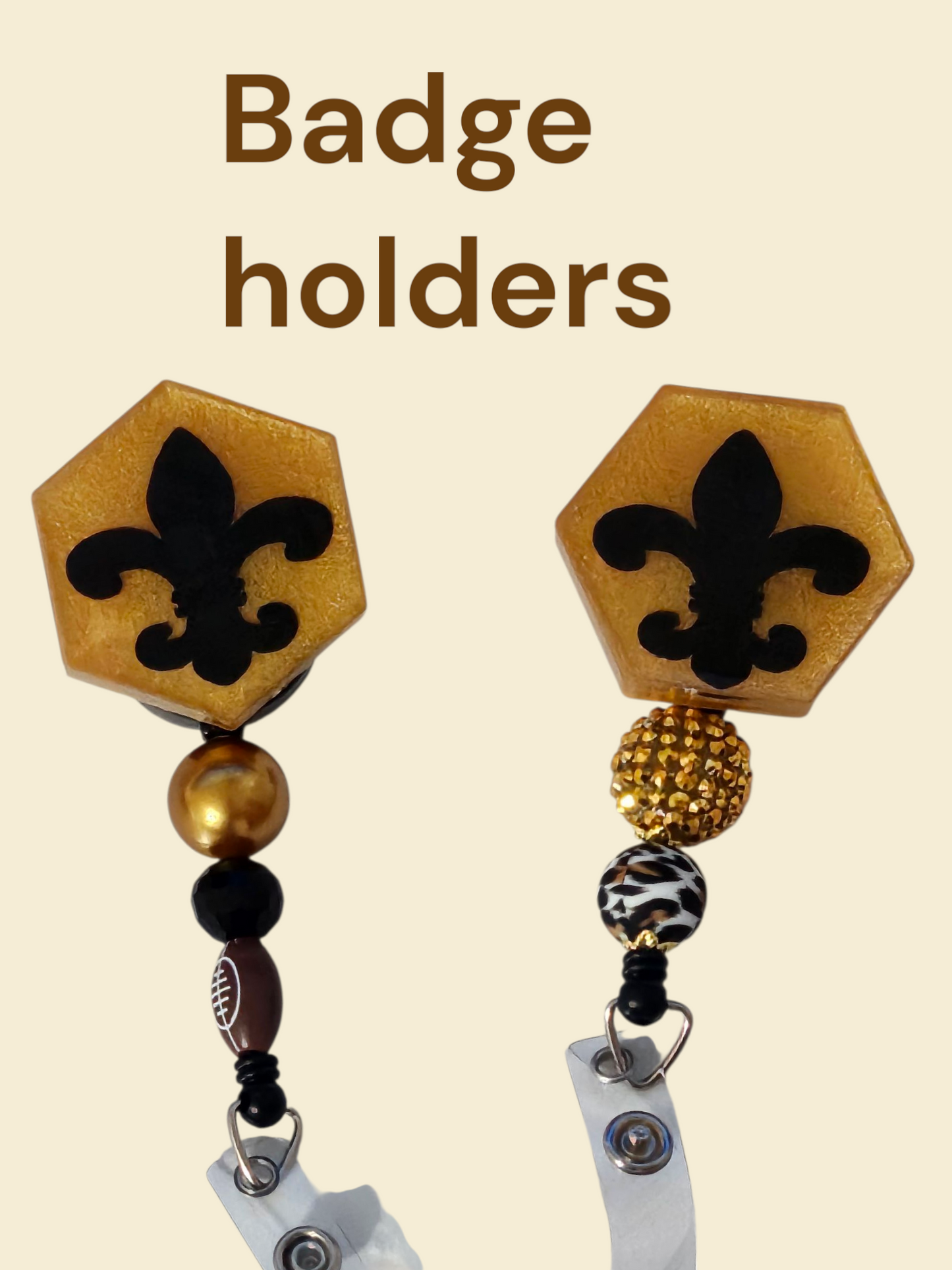 Fleur De Lis Badge Reel