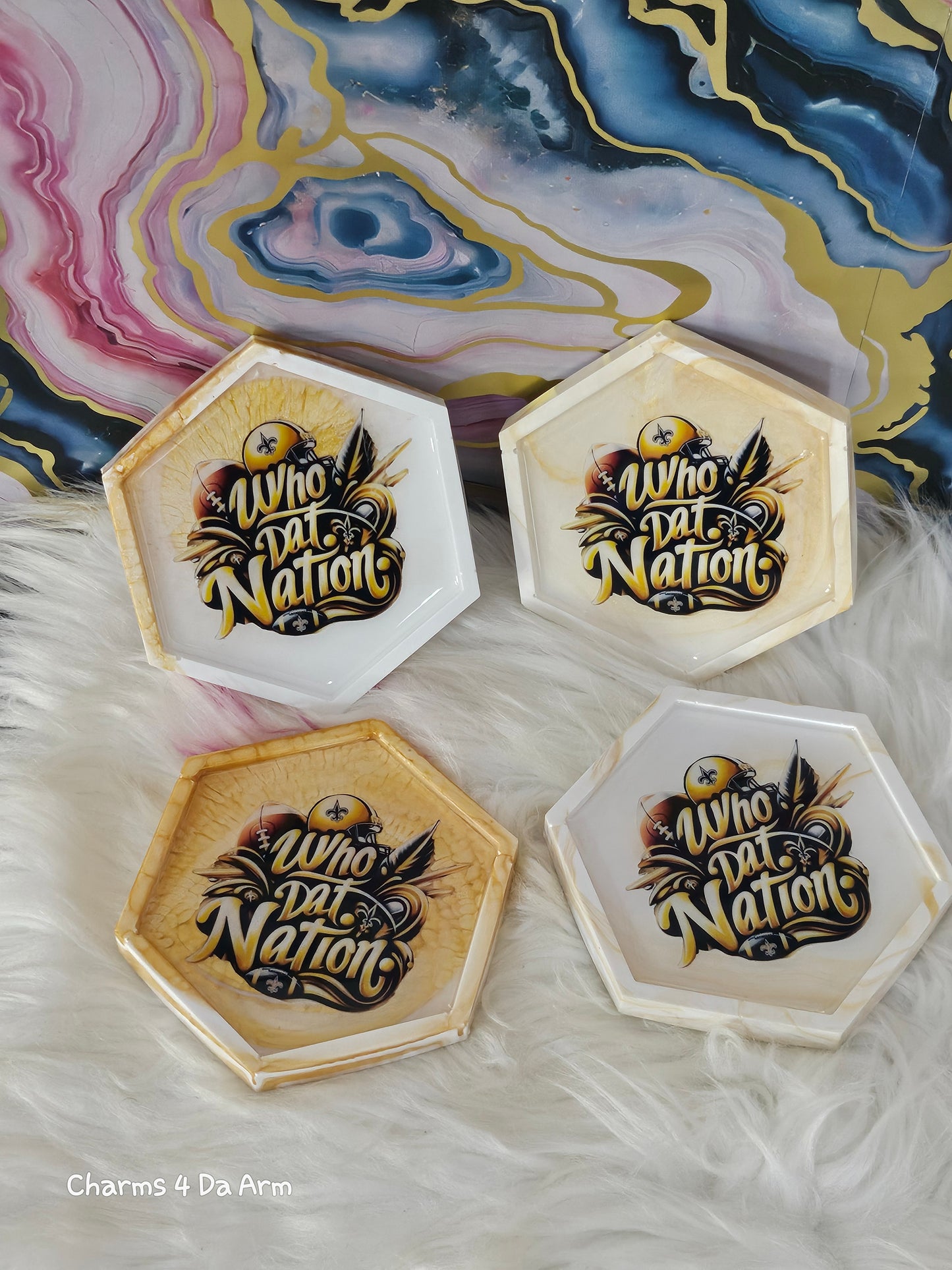 "Who Dat Nation" coasters