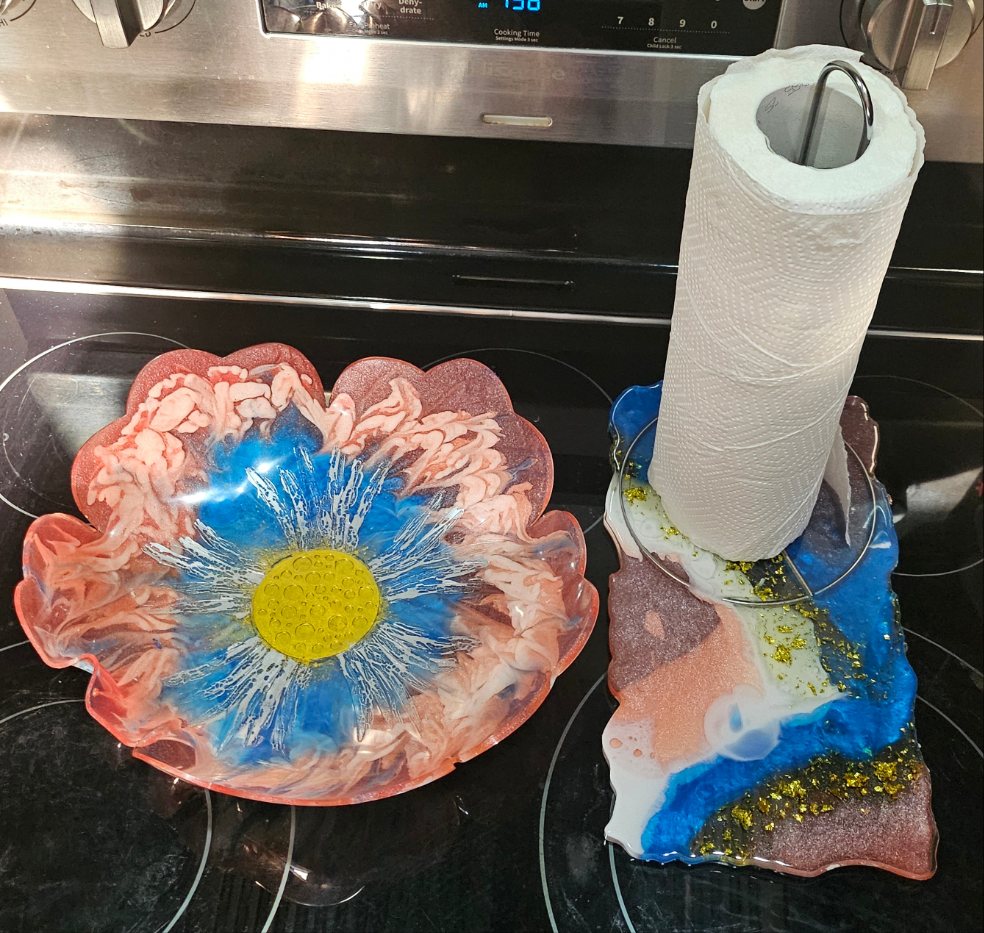 Paper Towel Holder & Decor Bowl