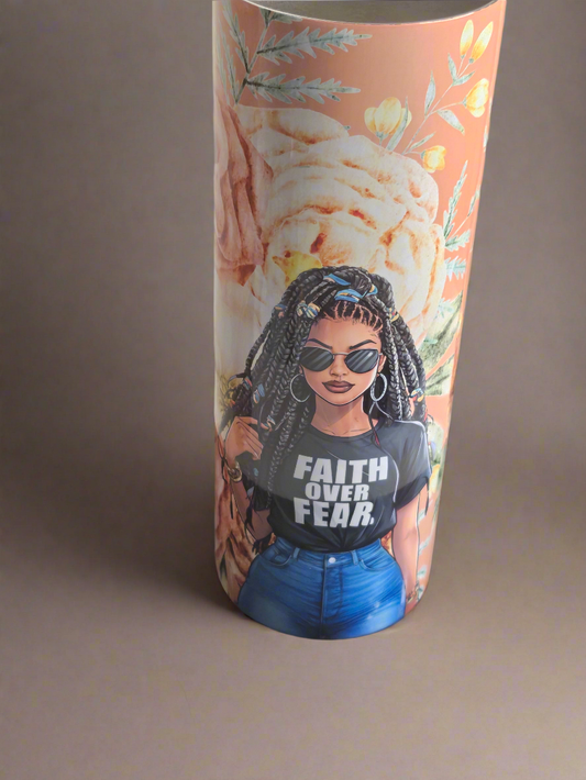 "Never underestimate a praying woman" Tumbler