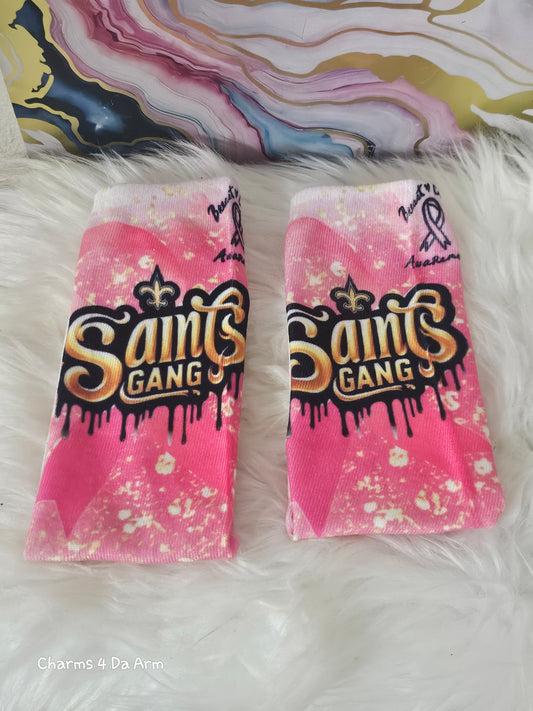 Breast Cancer Awareness Socks "Saints Gang
