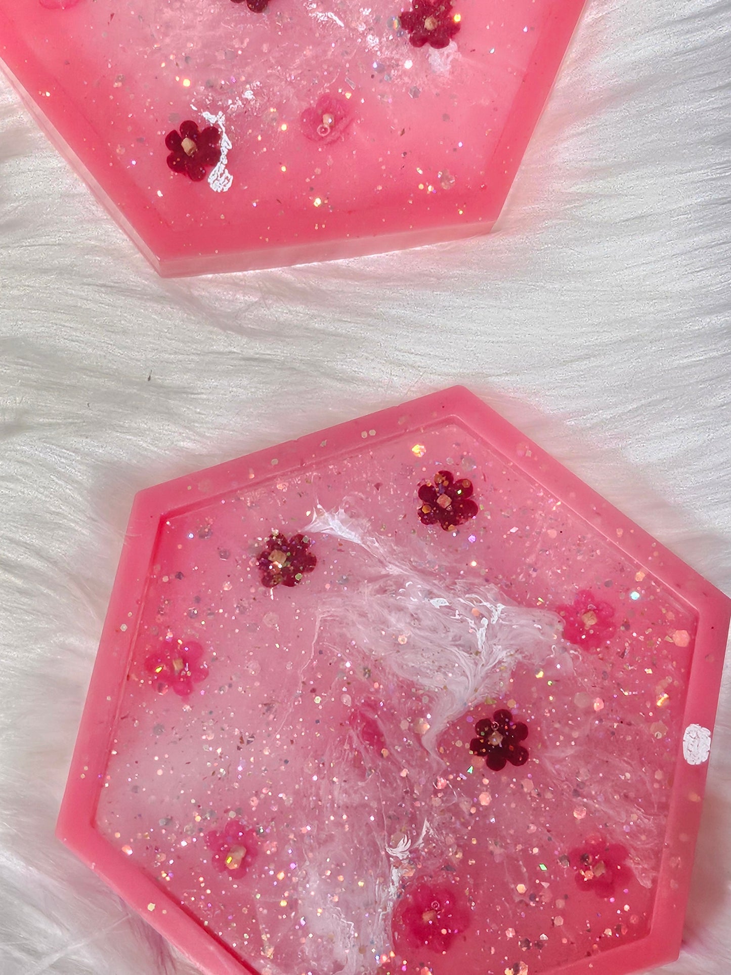 "Flowers" 4 Set Coasters