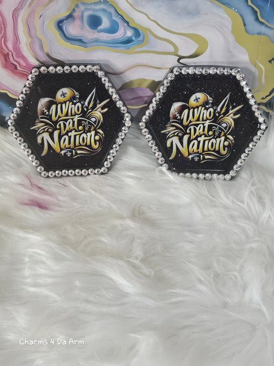 Customized "Who Dat Nation" coasters