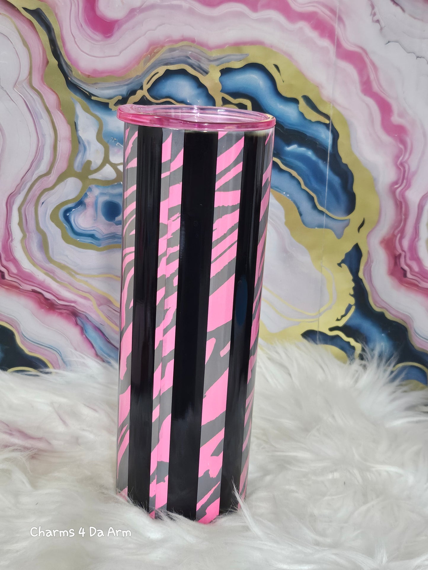 Zebra "Chanel" Tumbler